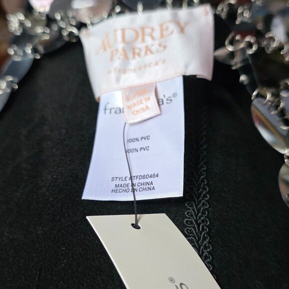 NWT AUDREY PARKS ( LG ) Disco Shiny Adjustable Fit Large Sequin Vest - Picture 10 of 10